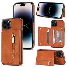 Load image into Gallery viewer, Zipper Card Holder Phone Case, For iPhone 14 Pro Max, For iPhone 14 Pro, For iPhone 14, For iPhone 14 Plus