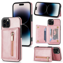 Load image into Gallery viewer, Zipper Card Holder Phone Case, For iPhone 14 Pro Max, For iPhone 14 Pro, For iPhone 14, For iPhone 14 Plus