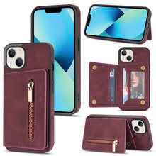 Load image into Gallery viewer, Zipper Card Holder Phone Case, For iPhone 14 Pro Max, For iPhone 14 Pro, For iPhone 14, For iPhone 14 Plus