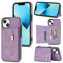 Load image into Gallery viewer, Zipper Card Holder Phone Case, For iPhone 14 Pro Max, For iPhone 14 Pro, For iPhone 14, For iPhone 14 Plus