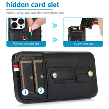 Load image into Gallery viewer, Wristband Kickstand Wallet Leather Phone Case, For iPhone 14 Pro Max, For iPhone 14 Pro, For iPhone 14, For iPhone 14 Plus
