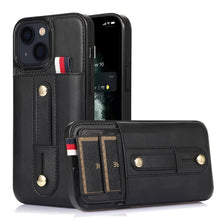 Load image into Gallery viewer, Wristband Kickstand Wallet Leather Phone Case, For iPhone 14 Pro Max, For iPhone 14 Pro, For iPhone 14, For iPhone 14 Plus