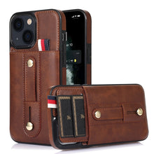 Load image into Gallery viewer, Wristband Kickstand Wallet Leather Phone Case, For iPhone 14 Pro Max, For iPhone 14 Pro, For iPhone 14, For iPhone 14 Plus