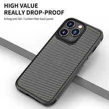 Load image into Gallery viewer, iPAKY Carbon Fiber Texture Shockproof PC + TPU Protective Phone Case, For iPhone 14 Pro Max, For iPhone 14 Pro, For iPhone 14 Plus, For iPhone 14