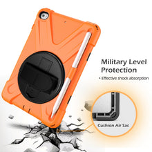 Load image into Gallery viewer, 360 Degree Rotation Silicone Protective Cover with Holder &amp; Hand Strap &amp; Long Strap &amp; Pencil Slot, For iPad Mini 5, For iPad Pro 10.5