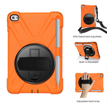 Load image into Gallery viewer, 360 Degree Rotation Silicone Protective Cover with Holder &amp; Hand Strap &amp; Long Strap &amp; Pencil Slot, For iPad Mini 5, For iPad Pro 10.5