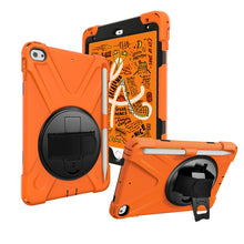 Load image into Gallery viewer, 360 Degree Rotation Silicone Protective Cover with Holder &amp; Hand Strap &amp; Long Strap &amp; Pencil Slot, For iPad Mini 5, For iPad Pro 10.5