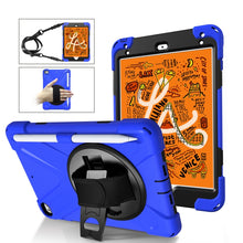 Load image into Gallery viewer, 360 Degree Rotation Silicone Protective Cover with Holder &amp; Hand Strap &amp; Long Strap &amp; Pencil Slot, For iPad Mini 5, For iPad Pro 10.5