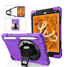 Load image into Gallery viewer, 360 Degree Rotation Silicone Protective Cover with Holder &amp; Hand Strap &amp; Long Strap &amp; Pencil Slot, For iPad Mini 5, For iPad Pro 10.5
