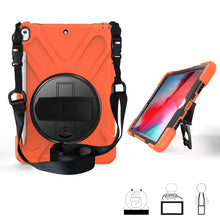 Load image into Gallery viewer, 360 Degree Rotation Silicone Protective Cover with Holder &amp; Hand Strap &amp; Long Strap &amp; Pencil Slot, For iPad Mini 5, For iPad Pro 10.5