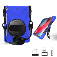 Load image into Gallery viewer, 360 Degree Rotation Silicone Protective Cover with Holder &amp; Hand Strap &amp; Long Strap &amp; Pencil Slot, For iPad Mini 5, For iPad Pro 10.5