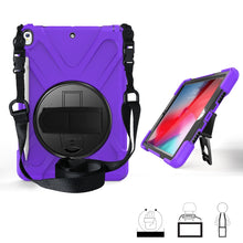 Load image into Gallery viewer, 360 Degree Rotation Silicone Protective Cover with Holder &amp; Hand Strap &amp; Long Strap &amp; Pencil Slot, For iPad Mini 5, For iPad Pro 10.5