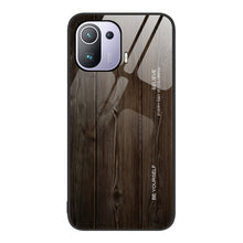 Load image into Gallery viewer, Wood Grain Glass Protective Case, For Xiaomi Mi 11 Pro, For Xiaomi Poco X4 Pro 5G, For Xiaomi Poco M4 Pro 4G, For Xiaomi Mi 11 Ultra, For Xiaomi 12 Pro
