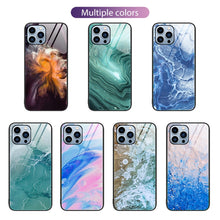 Load image into Gallery viewer, Marble Pattern Glass Protective Phone Case, For iPhone 13 Pro Max, For iPhone 13 Pro, For iPhone 13, For iPhone 14 Plus, For iPhone 14 Pro Max, For iPhone 14 Pro