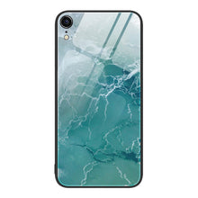 Load image into Gallery viewer, Marble Pattern Glass Protective Phone Case, For iPhone 14, For iPhone 1XR, For iPhone XS Max