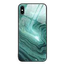 Load image into Gallery viewer, Marble Pattern Glass Protective Phone Case, For iPhone 14, For iPhone 1XR, For iPhone XS Max