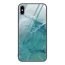 Load image into Gallery viewer, Marble Pattern Glass Protective Phone Case, For iPhone 14, For iPhone 1XR, For iPhone XS Max
