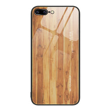 Load image into Gallery viewer, Wood Grain Glass Protective Case, For iPhone 7 Plus, For iPhone 11, For iPhone 14 Plus, For iPhone 14 Pro, For iPhone 14