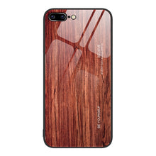 Load image into Gallery viewer, Wood Grain Glass Protective Case, For iPhone 7 Plus, For iPhone 11, For iPhone 14 Plus, For iPhone 14 Pro, For iPhone 14