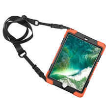 Load image into Gallery viewer, For iPad 9.7 (2018) &amp; (2017) 360 Degree Rotation Silicone Protective Cover with Holder &amp; Hand Strap &amp; Long Strap &amp; Pencil Slot, For iPad 9.7 (2018) &amp; (2017)