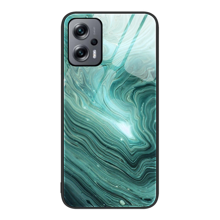Marble Pattern Glass Protective Phone Case, For Xiaomi Redmi 10C, For Xiaomi Redmi Note 11T Pro, For Xiaomi Redmi K40s, For Xiaomi Redmi K50 Pro, For Xiaomi Redmi K50, For Xiaomi Redmi Note 10 Pro 4G Global