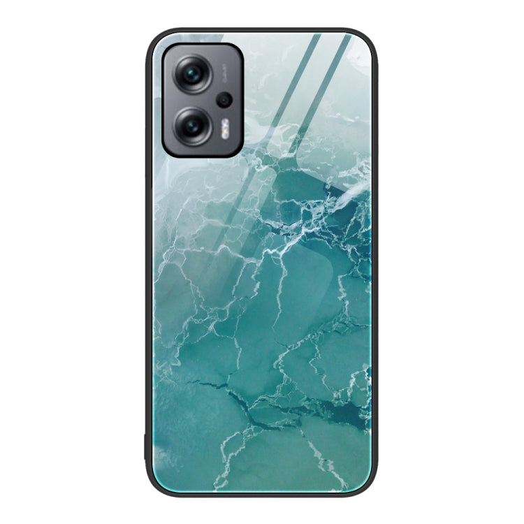 Marble Pattern Glass Protective Phone Case, For Xiaomi Redmi 10C, For Xiaomi Redmi Note 11T Pro, For Xiaomi Redmi K40s, For Xiaomi Redmi K50 Pro, For Xiaomi Redmi K50, For Xiaomi Redmi Note 10 Pro 4G Global