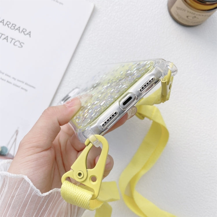 Lanyard Gradient Glitter Epoxy Case, For iPhone 14, For iPhone 14 Plus, For iPhone 14 Pro, For iPhone 14 Pro Max