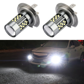 12V 7W Continuous Car LED Fog Light, 1 Pair H7, 1 Pair H11