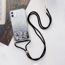 Load image into Gallery viewer, Lanyard Gradient Glitter Epoxy Case, For iPhone 14, For iPhone 14 Plus, For iPhone 14 Pro, For iPhone 14 Pro Max
