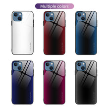 Load image into Gallery viewer, Texture Gradient Glass TPU Phone Case, For iPhone 14, For iPhone 14 Plus, For iPhone 14 Pro, For iPhone 14 Pro Max