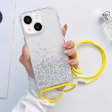 Load image into Gallery viewer, Lanyard Glitter Epoxy Clear Phone Case, For iPhone 14, For iPhone 14 Plus, For iPhone 14 Pro, For iPhone 14 Pro Max, For iPhone 13 mini, For iPhone 13