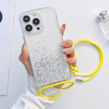 Load image into Gallery viewer, Lanyard Glitter Epoxy Clear Phone Case, For iPhone 13 Pro, For iPhone 13 Pro Max, For iPhone 12 mini, For iPhone 12 / 12 Pro, For iPhone 12 Pro Max, For iPhone 11