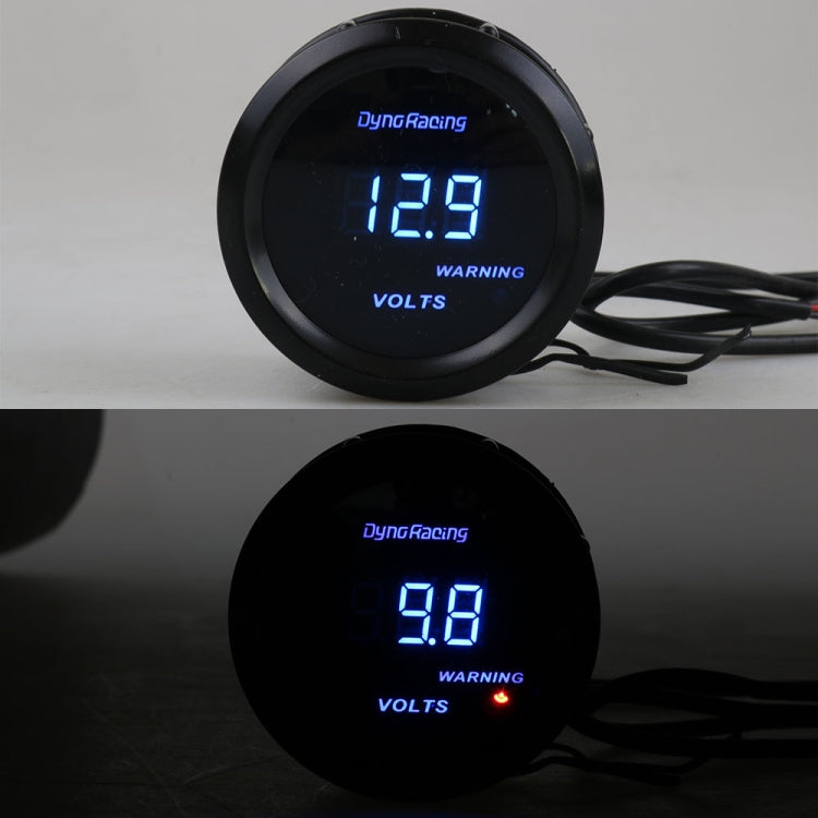 Car Modified 12V Universal 52mm Blue Light Digital Display Meter, Voltmeter, Water Temperature Gauge, Oil Temperature Gauge, Oil Pressure Gauge, Turbo Boost Gauge BAR, Turbo Boost Gauge PSI, Tachometer