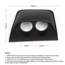 Load image into Gallery viewer, Car 52mm 2 Holes Dash Gauge Meter Pod Mount Holder, 2 Holes, Carbon Fiber, 2 Holes, Black