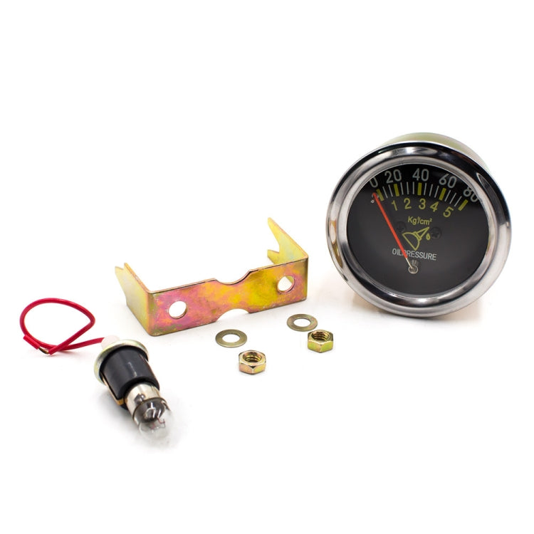 Car Modified 12V Universal 52mm Mechanical Oil Pressure Gauge, Mechanical Oil Pressure Gauge