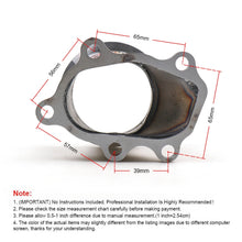 Load image into Gallery viewer, Car Modified 63mm Turbo Down Pipe V-band Adapter with Clamp Flange, Turbo Down Pipe Adapter