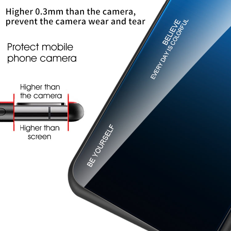 Gradient Color Glass Case, For Xiaomi Poco M4 Pro 4G