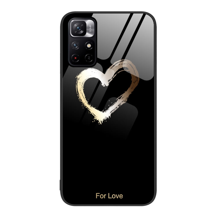 Colorful Painted Glass Phone Case, For Xiaomi Redmi Note 11 5G, For Xiaomi Poco X4 Pro 5G, For Xiaomi Mi 11 Pro