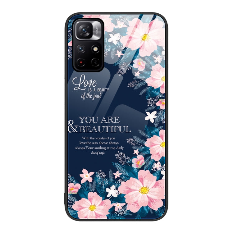 Colorful Painted Glass Phone Case, For Xiaomi Redmi Note 11 5G, For Xiaomi Poco X4 Pro 5G, For Xiaomi Mi 11 Pro