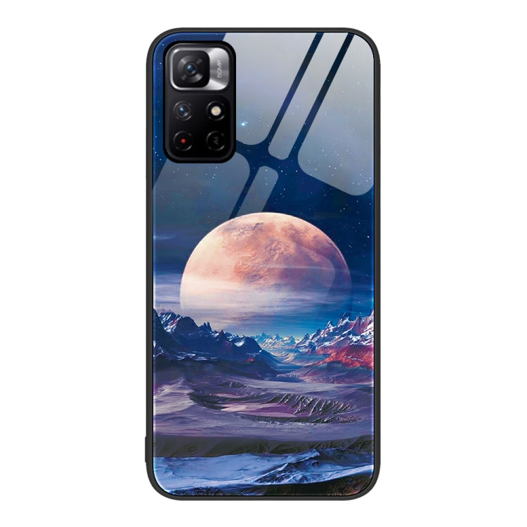 Colorful Painted Glass Phone Case, For Xiaomi Redmi Note 11 5G, For Xiaomi Poco X4 Pro 5G, For Xiaomi Mi 11 Pro