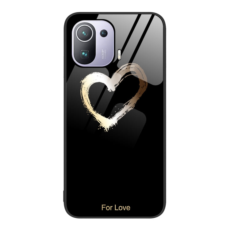 Colorful Painted Glass Phone Case, For Xiaomi Redmi Note 11 5G, For Xiaomi Poco X4 Pro 5G, For Xiaomi Mi 11 Pro