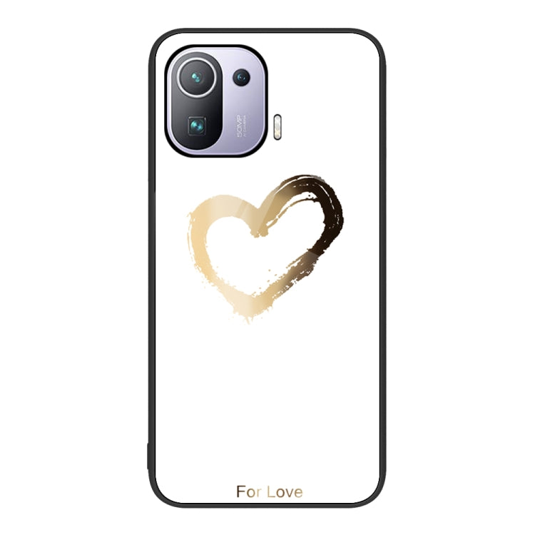 Colorful Painted Glass Phone Case, For Xiaomi Redmi Note 11 5G, For Xiaomi Poco X4 Pro 5G, For Xiaomi Mi 11 Pro