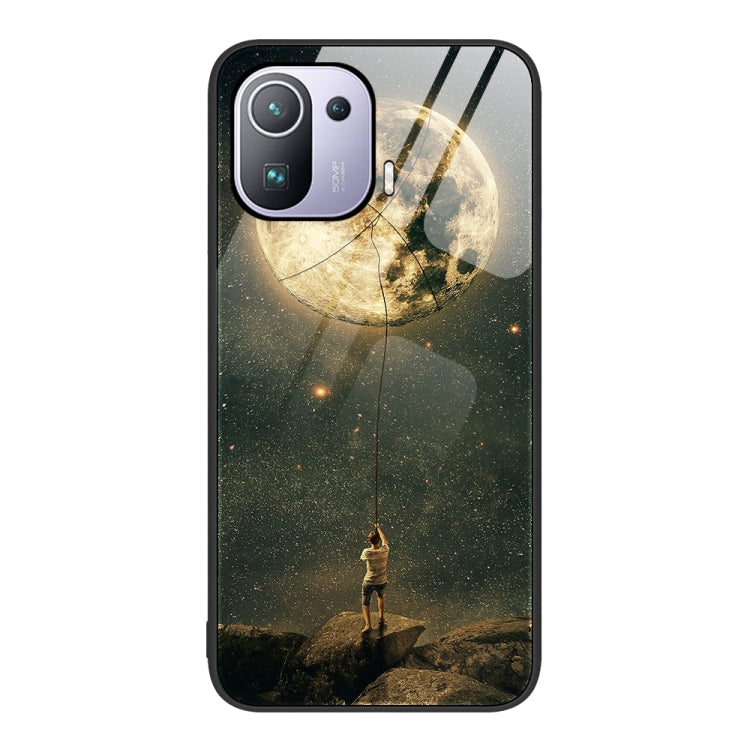 Colorful Painted Glass Phone Case, For Xiaomi Redmi Note 11 5G, For Xiaomi Poco X4 Pro 5G, For Xiaomi Mi 11 Pro