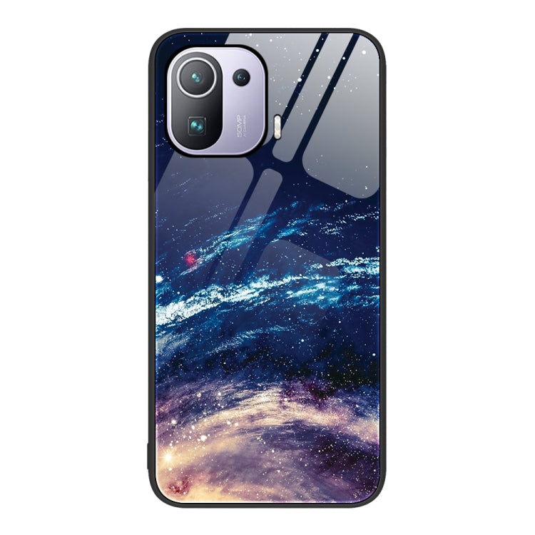 Colorful Painted Glass Phone Case, For Xiaomi Redmi Note 11 5G, For Xiaomi Poco X4 Pro 5G, For Xiaomi Mi 11 Pro