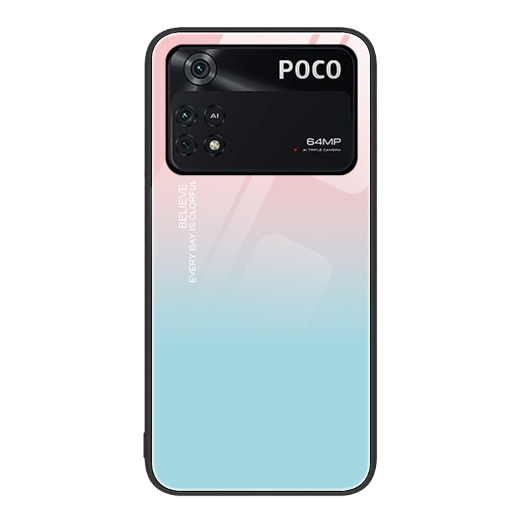 Colorful Painted Glass Phone Case, For Xiaomi Poco M4 Pro