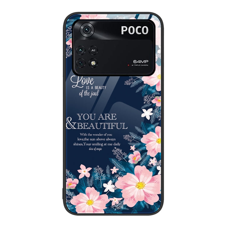 Colorful Painted Glass Phone Case, For Xiaomi Poco M4 Pro