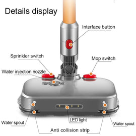 D2 Electric Wet and Dry Mopping Head with Water Tank, For Dyson V6, For Dyson V7 / V8 / V10 / V11