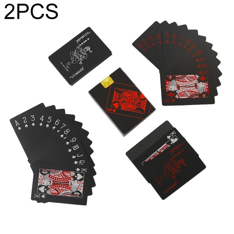 2 PCS Plastic Waterproof PVC Poker Cards