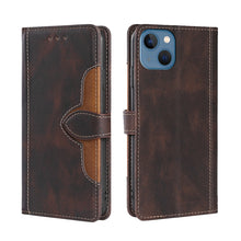 Load image into Gallery viewer, Skin Feel Magnetic Buckle Leather Phone Case, For iPhone 14, For iPhone 14 Plus, For iPhone 14 Pro, For iPhone 14 Pro Max