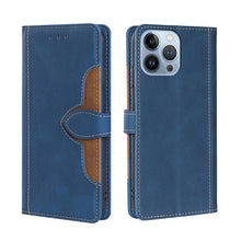 Load image into Gallery viewer, Skin Feel Magnetic Buckle Leather Phone Case, For iPhone 14, For iPhone 14 Plus, For iPhone 14 Pro, For iPhone 14 Pro Max